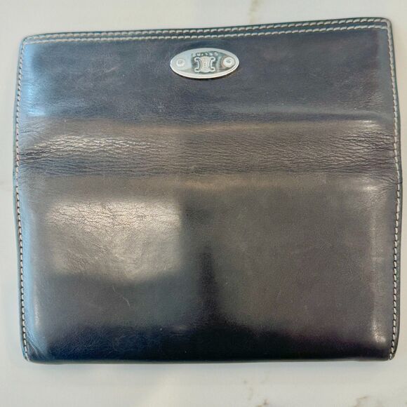 Céline Brown Triomphe Long Wallet with Contrast Stitching - Picture 5 of 10